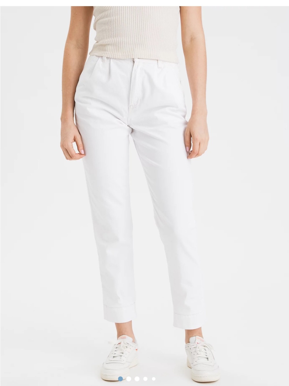 American Eagle Outfitters White Mom Jeans